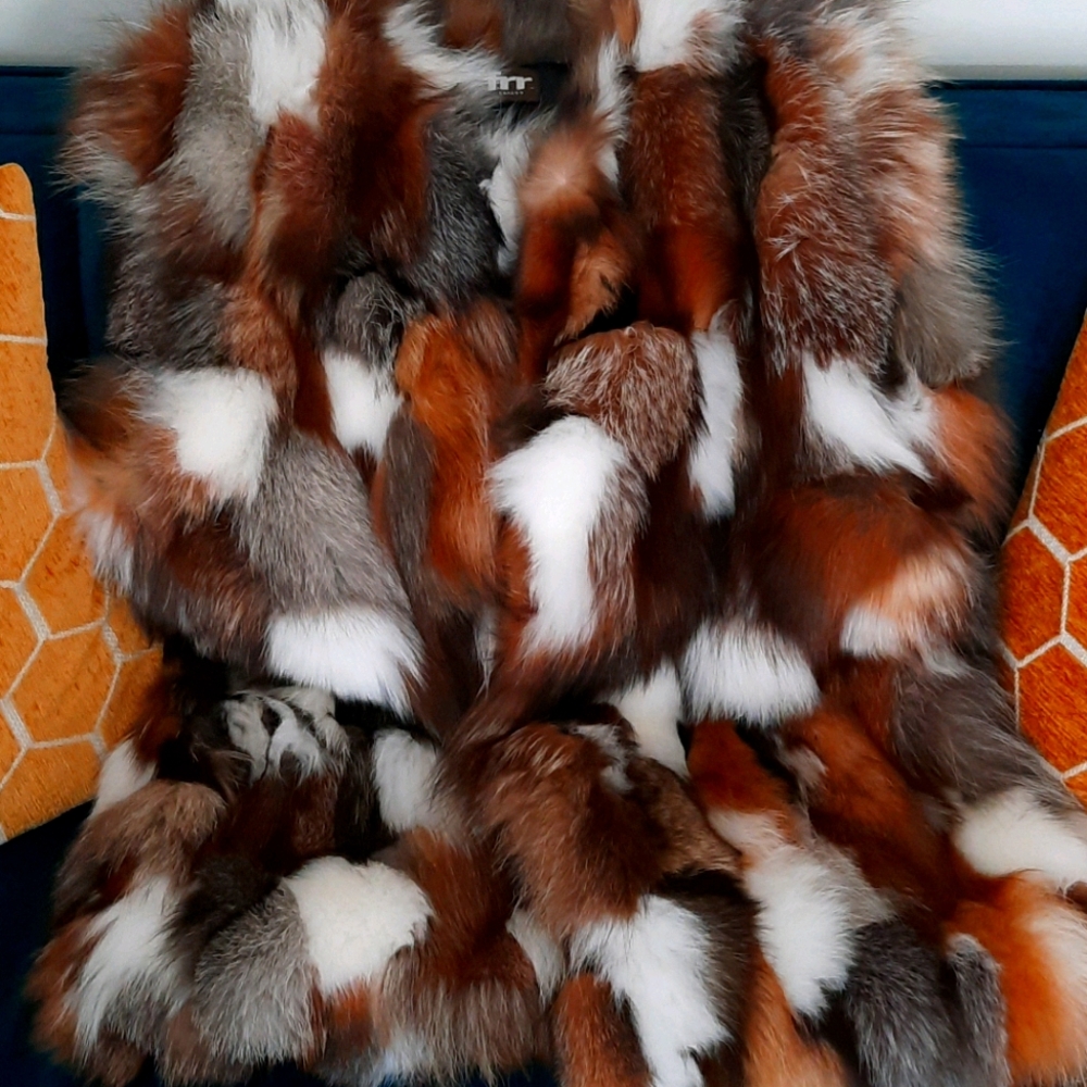 Real fox fur vest